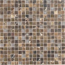 Stone Radiance Wisteria 12 in. x 12 in. x 8 mm Glass and Stone Mosaic Blend Wall Tile