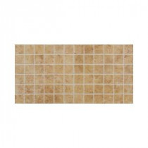 Fidenza Dorado 12 in. x 24 in. x 8 mm Porcelain Mesh-Mounted Mosaic Floor and Wall Tile (24 sq. ft. / case)