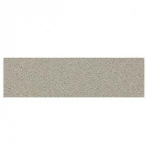 Identity Cashmere Gray Fabric 4 in. x 12 in. Porcelain Bullnose Floor and Wall Tile
