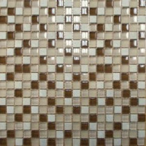 Caramel Cream 12 in. x 12 in. x 8 mm Glass Stone Mesh-Mounted Mosaic Tile (10 sq. ft. / case)