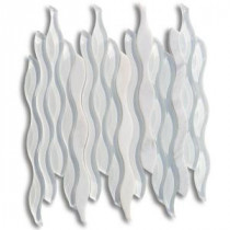 Flow Mamba 11-1/2 in. x 12 in. x 8 mm Glass and Marble Mosaic Tile
