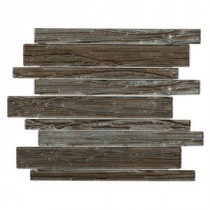 Gemini Redwood Planks 11-3/4 in. x 11 in. x 6 mm Glass Mosaic Tile