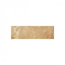 Pietre Vecchie Golden Sienna 3 in. x 13 in. Glazed Porcelain Bullnose Floor and Wall Tile