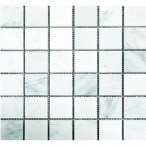 Greecian White 12 in. x 12 in. x 10 mm Honed Marble Mesh-Mounted Mosaic Tile