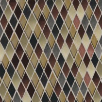 Fashion Accents Copper Blend 12 in. x 12 in. x 8 mm Glass and Stone Harlequin Mosaic Wall Tile