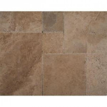 Walnut Onyx Pattern Honed-Unfilled-Chipped Travertine Floor and Wall Tile (5 kits / 80 sq. ft. / pallet)