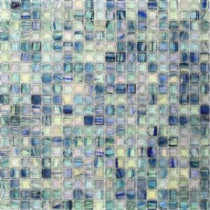 Breeze Blue Ocean Glass Mosaic Wall Tile - 3 in. x 6 in. Tile Sample