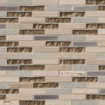 Diamante Brick 12 in. x 12 in. x 8 mm Glass Stone Mesh-Mounted Mosaic Wall Tile (10 sq. ft. / case)