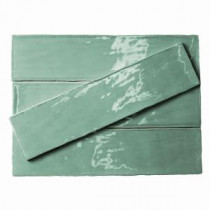 Catalina Green Lake Ceramic Mosaic Floor and Wall Tile - 3 in. x 6 in. Tile Sample