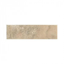 Stratford Place Willow Branch 2 in. x 6 in. Ceramic Bullnose Wall Tile