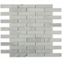 Oriental Sculpture 12 in. x 12 in. x 8 mm Marble Mosaic Floor and Wall Tile