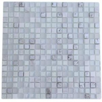 Aztec Art Flour Storm 12 in. x 12 in. x 8 mm Glass Mosaic Floor and Wall Tile