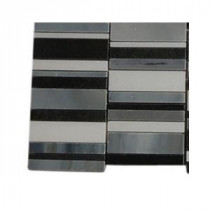 Piano keys Winds Of Change Marble Mosaic Tile - 3 in. x 6 in. x 8 mm Tile Sample