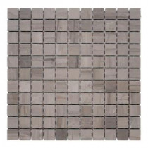 Haisa Marble Dark 12 in. x 12 in. x 6.35 mm Marble Mesh-Mounted Mosaic Tile (10 sq. ft. / case)