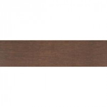 Woodstone Mahogany 6 in. x 24 in. Glazed Ceramic Floor and Wall Tile (16 sq. ft. / case)
