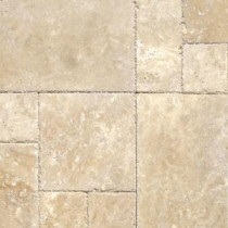 Tuscany Beige Pattern Honed-Unfilled-Chipped Travertine Floor and Wall Tile (5 Kits / 80 sq. ft. / Pallet)