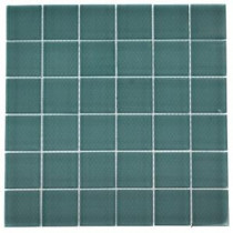 Contempo Turquoise 12 in. x 12 in. x 8 mm Frosted Glass Mosaic Floor and Wall Tile