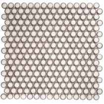 Bliss Edged Penny Round Eskimo 12 in. x 12 in. x 10 mm Polished Ceramic Mosaic Tile