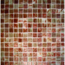 Light Brown Iridescent 12 in. x 12 in. x 4 mm Glass Mesh-Mounted Mosaic Tile