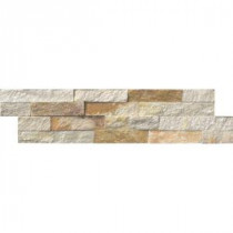 Sparkling Autumn Ledger Panel 6 in. x 24 in. Natural Quartzite Wall Tile (10 cases / 60 sq. ft. / pallet)