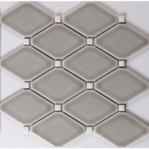 Dove Gray 12.28 in. x 12.8 in. x 8 mm Glazed Ceramic Mesh-Mounted Mosaic Tile (10.9 sq. ft. / case)