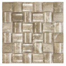 Interface Grey 11-1/2 in. x 11-1/2 in. x 15 mm Stone Mosaic Tile