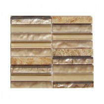 Sandstorm 3 in. x 6 in. x 8 mm Mixed Materials Mosaic Floor and Wall Tile Sample