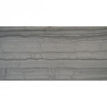 Athens Grey 12 in. x 24 in. Polished Marble Floor and Wall Tile (10 sq. ft. / case)