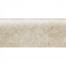 Sandalo Serene White 3 in. x 9 in. Ceramic Bullnose Wall Tile