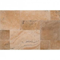 Philadelphia Pattern Honed-Unfilled-Chipped-Brushed Travertine Floor and Wall Tile (5 kits / 80 sq. ft. / pallet)
