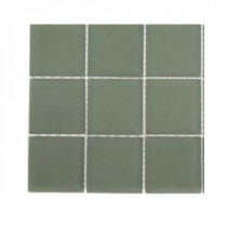 Contempo Seafoam Frosted Glass Tile - 3 in. x 6 in. x 8 mm Tile Sample