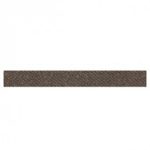 Identity Oxford Brown Fabric 1 in. x 6 in. Porcelain Cove Base Corner Floor and Wall Tile