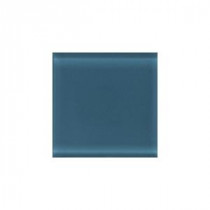 Circa Glass Midnight 2 in. x 2 in. x 8 mm Glass Insert Wall Tile (4-pack)