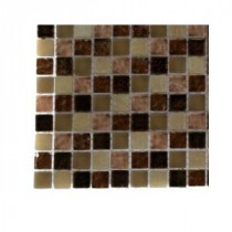 Southern Comfort Squares Glass Mosaic Floor and Wall Tile - 3 in. x 6 in. x 8 mm Tile Sample