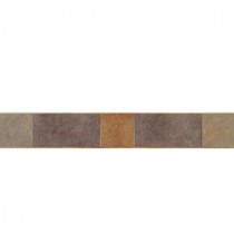 Veranda Multicolor 3-1/4 in. x 20 in. Deco A Porcelain Accent Floor and Wall Tile