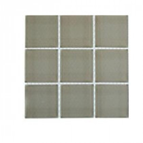 Contempo Natural White Polished Glass Tile - 3 in. x 6 in. x 8 mm Tile Sample