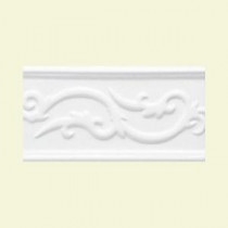 Polaris Astrid Blanco 4 in. x 8 in. Ceramic Listello Wall Tile
