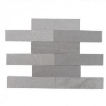 Brushed Lady Gray Marble Mosaic Tile - 2 in. x 8 in. Tile Sample