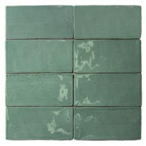 Catalina Green Lake 3 in. x 6 in. x 8 mm Ceramic Floor and Wall Subway Tile (8 Tiles Per Unit)