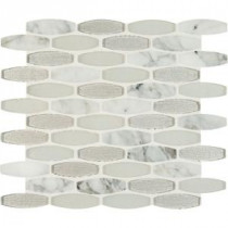 Ellia Blanco 12 in. x 12 in. x 8 mm Glass Stone Mesh-Mounted Mosaic Tile (10 sq. ft. / case)