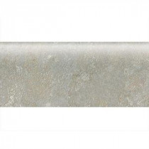 Sandalo Castillian Gray 2 in. x 6 in. Ceramic Bullnose Wall Tile