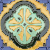 Hand-Painted Acapulco Deco 6 in. x 6 in. Ceramic Wall Tile (2.5 sq. ft. / case)