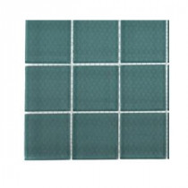 Contempo Turquoise Polished Glass - 3 in. x 6 in. x 8 mm Tile Sample