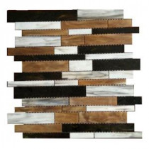 Matchstix Mockingbird 10 in. x 11 in. x 8 mm Glass Mosaic Floor and Wall Tile
