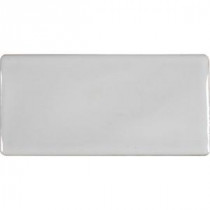 Whisper White 3 in. x 6 in. Handcrafted Glazed Ceramic Wall Tile (1 sq. ft. / case)