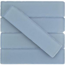 Ocean Cloud Beached Frosted Glass Subway Tile - 2 in. x 8 in. Tile Sample