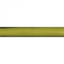 Hand-Painted Green 1 in. x 6 in. Ceramic Quarter Round Trim Wall Tile