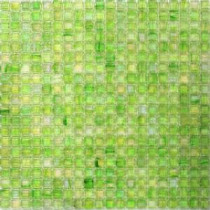 Breeze Green Apple Stained Glass Mosaic Wall Tile - 3 in. x 6 in. Tile Sample