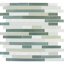 Keystone Blend Interlocking 12 in. x 12 in. x 8 mm Glass Stone Mesh-Mounted Mosaic Tile