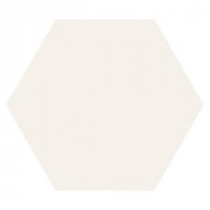 Semi Gloss White Hexagon 4 in. x 4 in. Glazed Ceramic Wall Tile (3 sq. ft. / case)